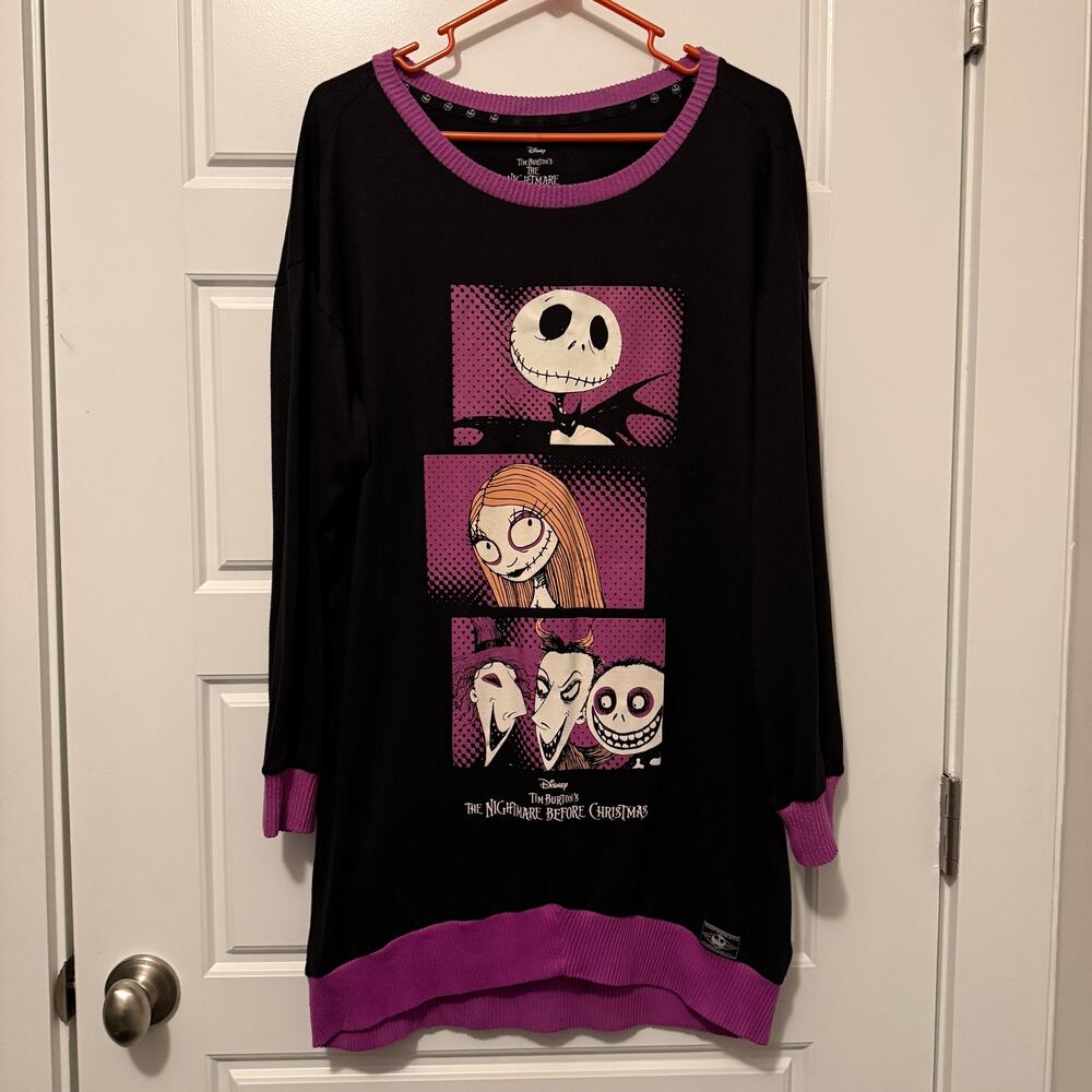 Disney Nightmare Before Christmas Sleepshirt Size M